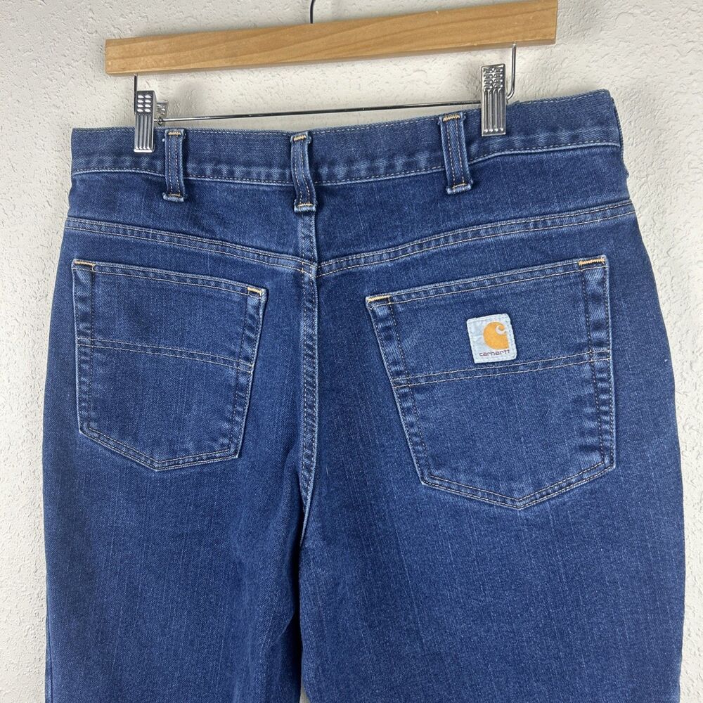 Carhartt Men's Medium Wash Modern Fit Straight Leg Blue Stretch Denim Jeans